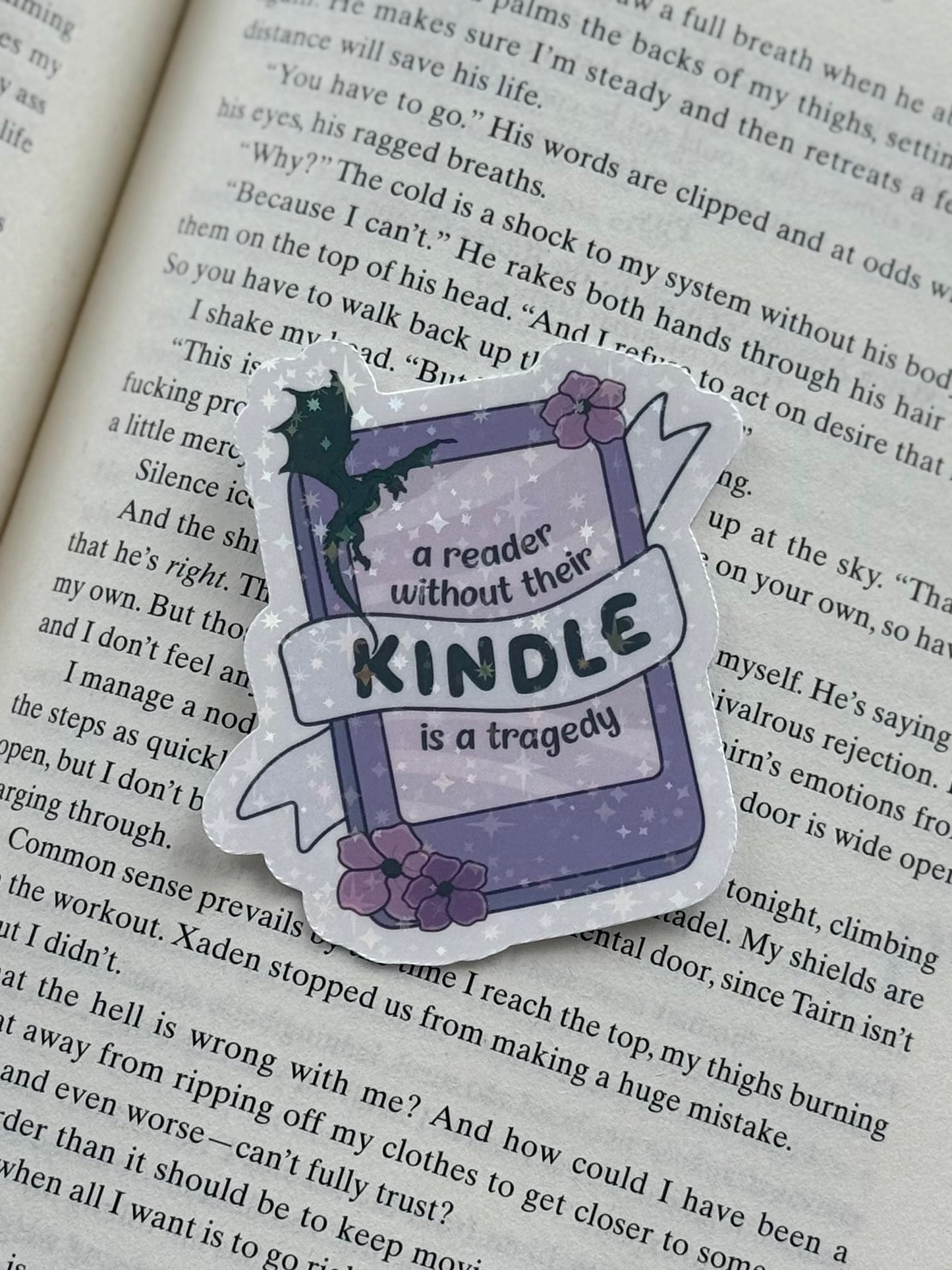 A reader without their Kindle Sticker