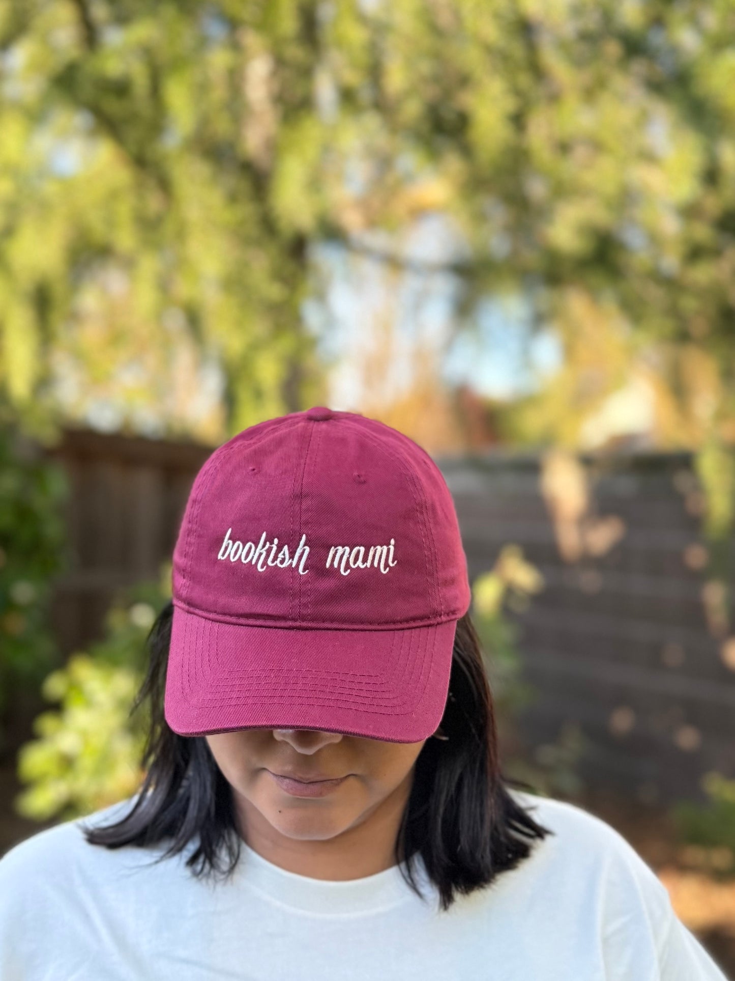 Bookish Mami Embroidered Hat