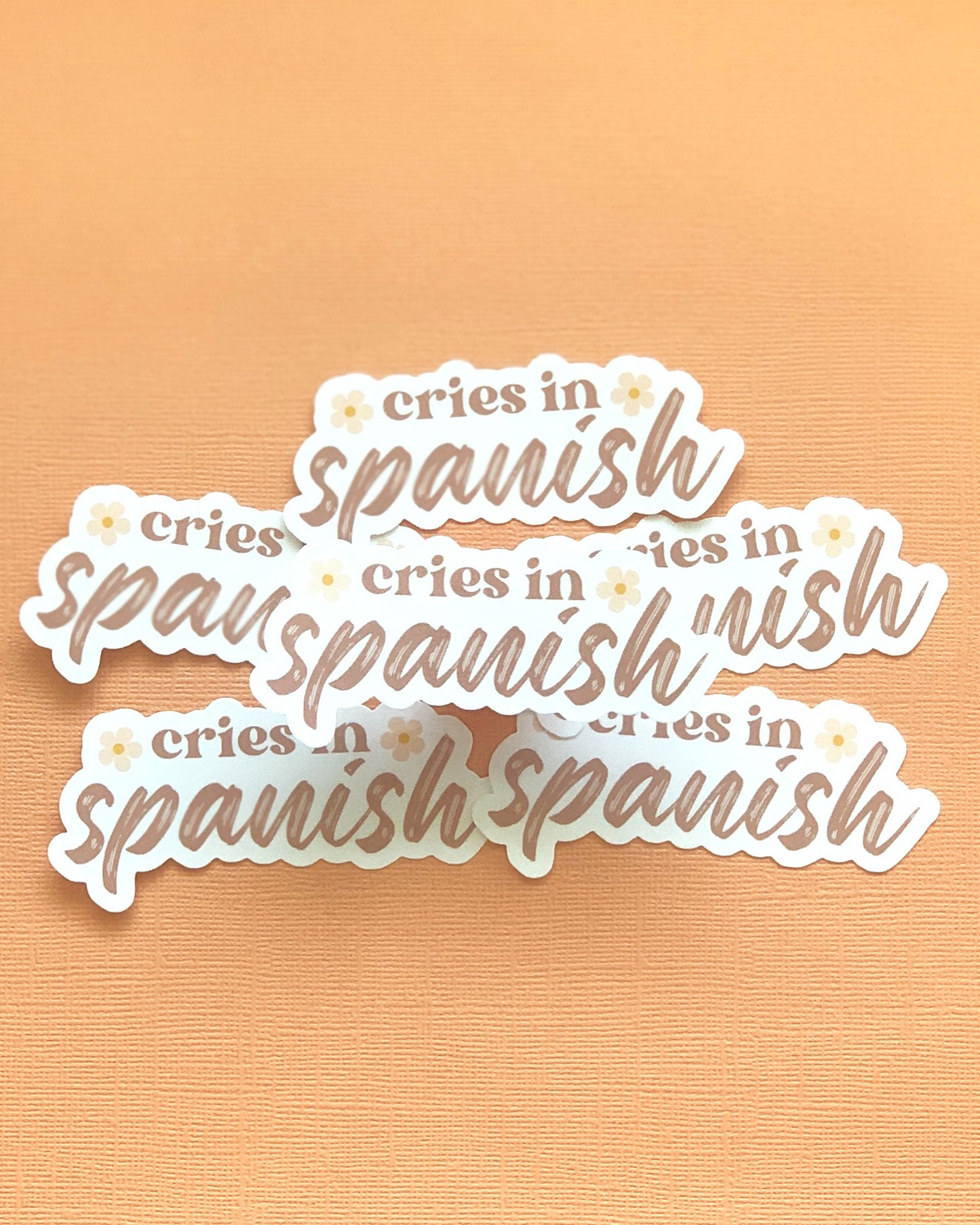 Cries in Spanish Sticker