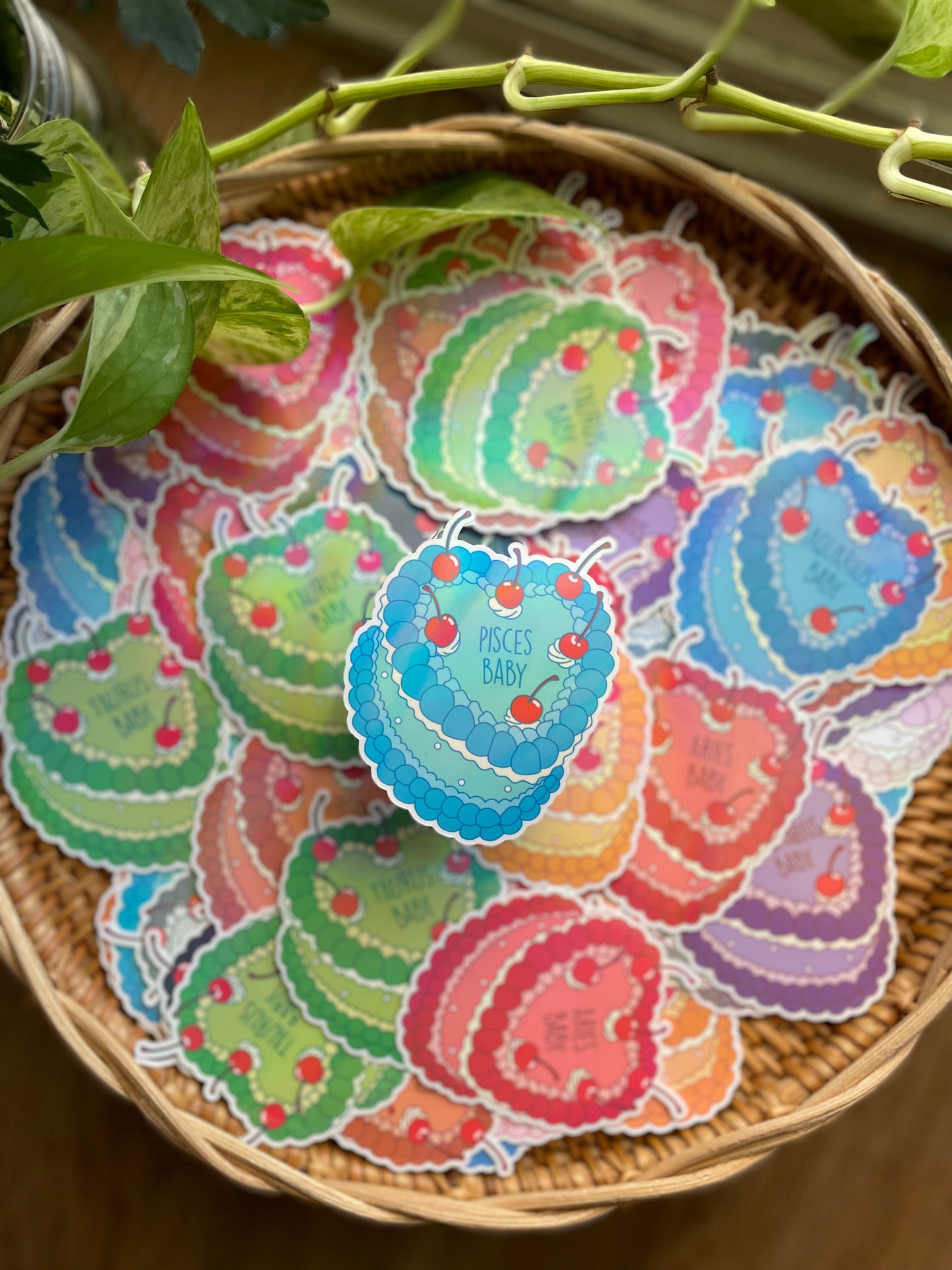 Zodiac Vintage Cake Stickers