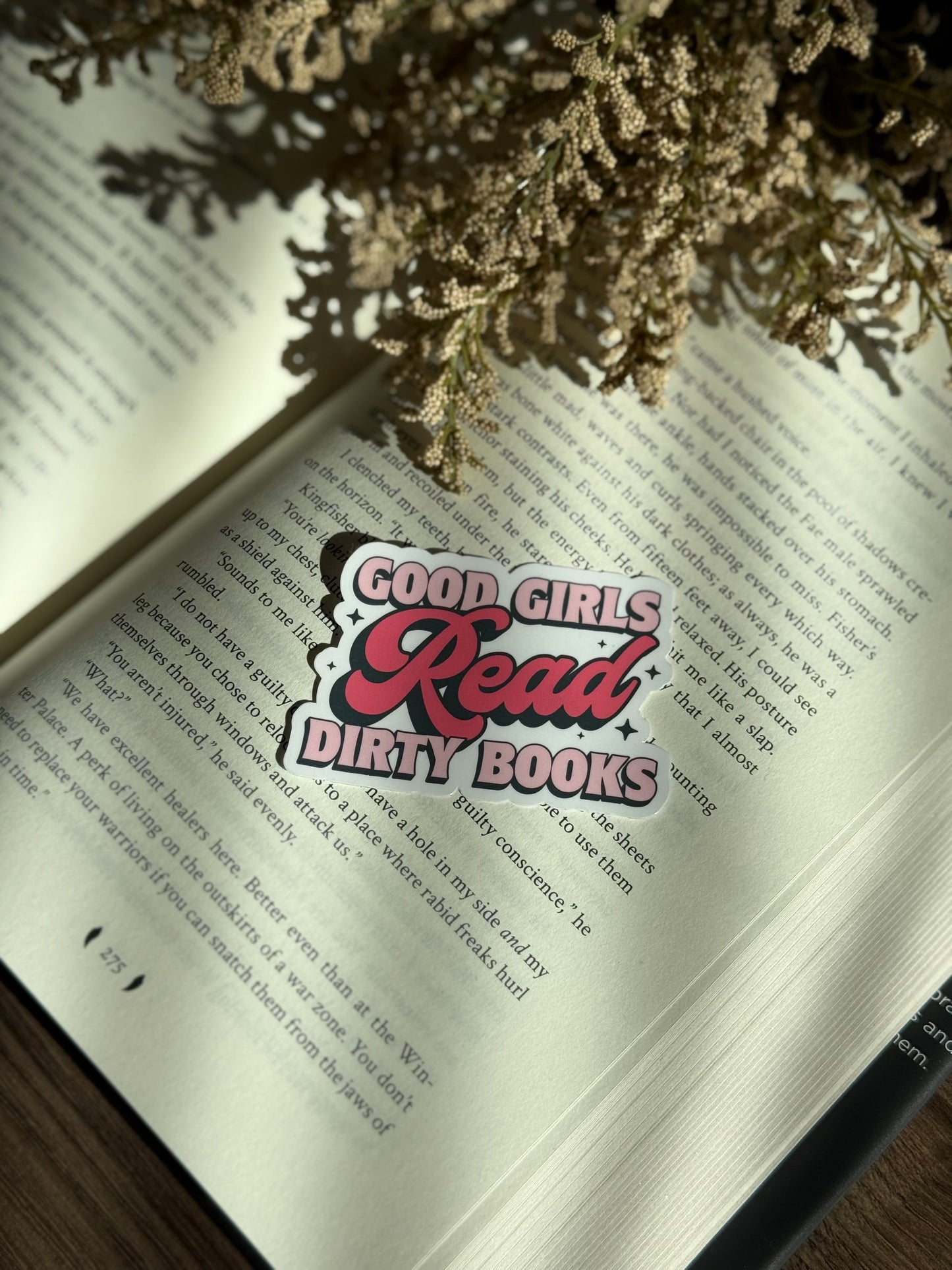 Good Girls Read Dirty Books Sticker