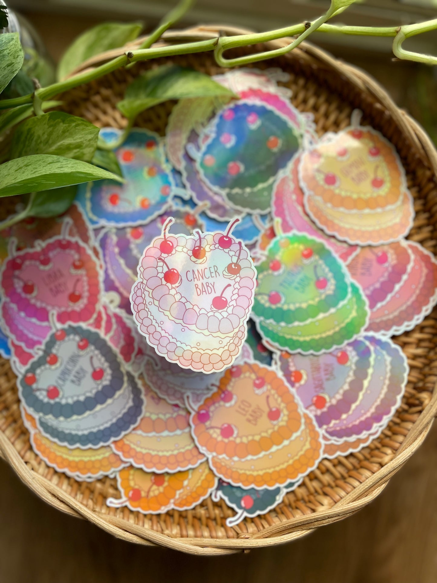 Zodiac Vintage Cake Stickers