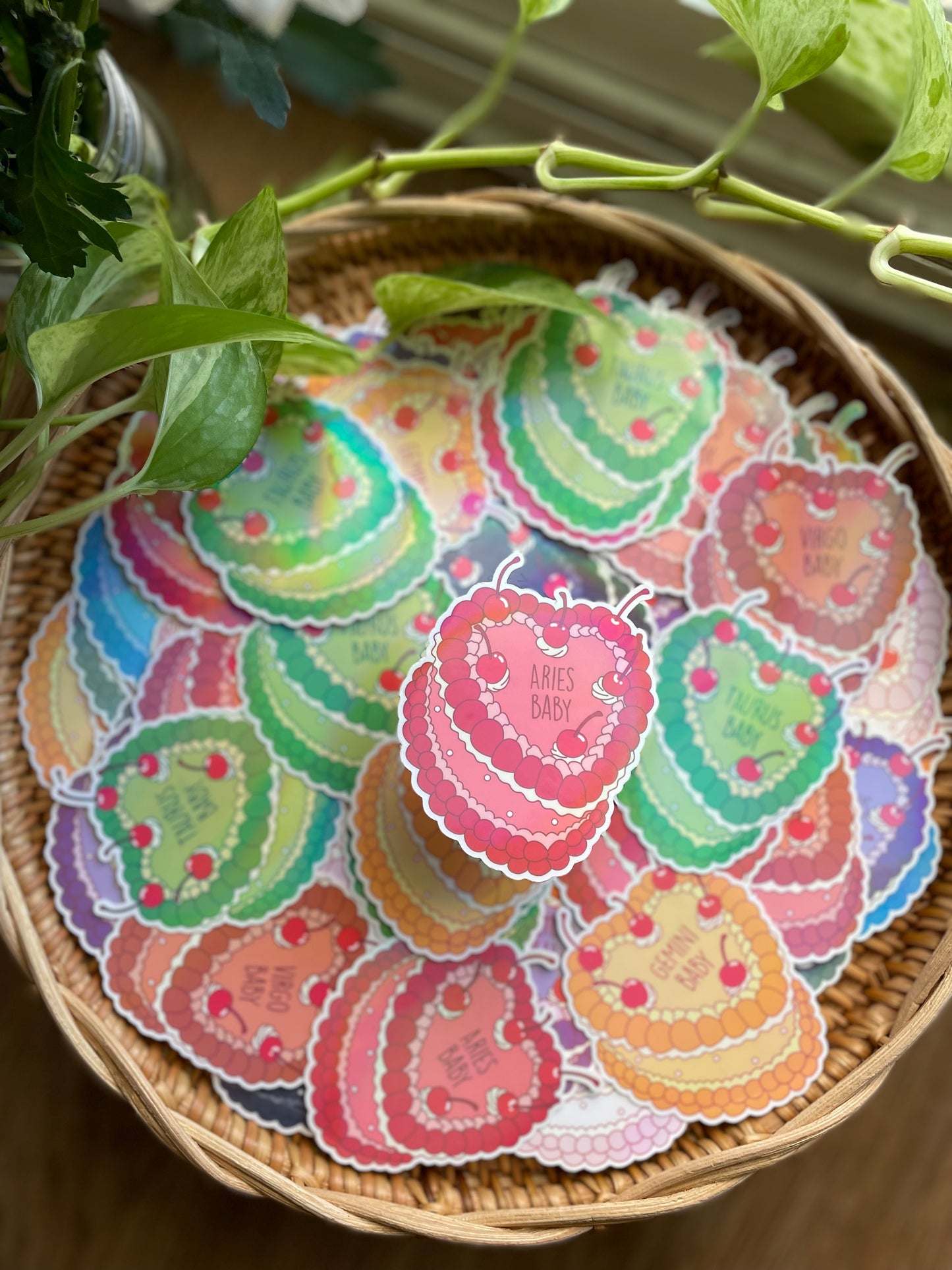 Zodiac Vintage Cake Stickers