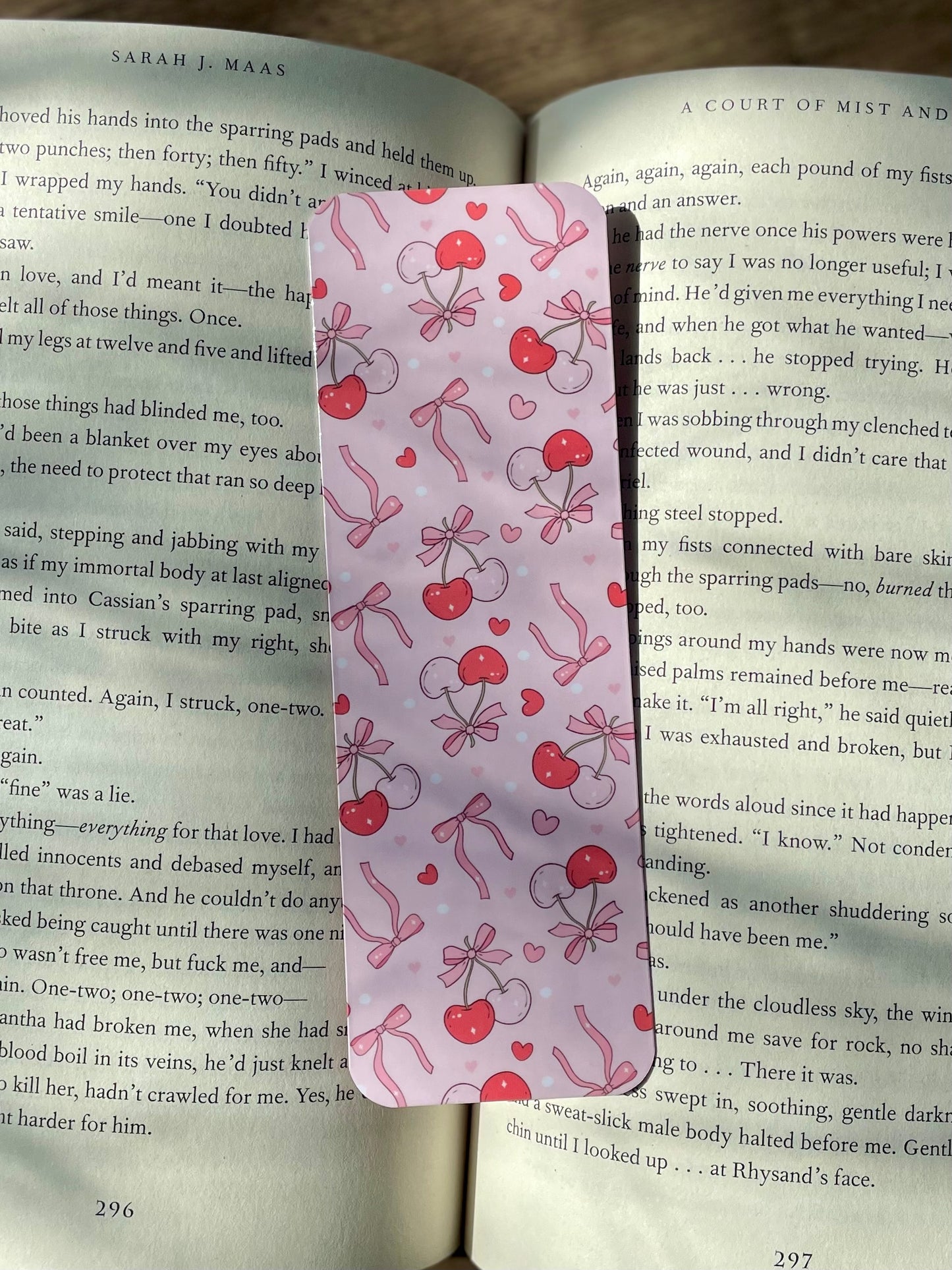 Cherry Bows Bookmark