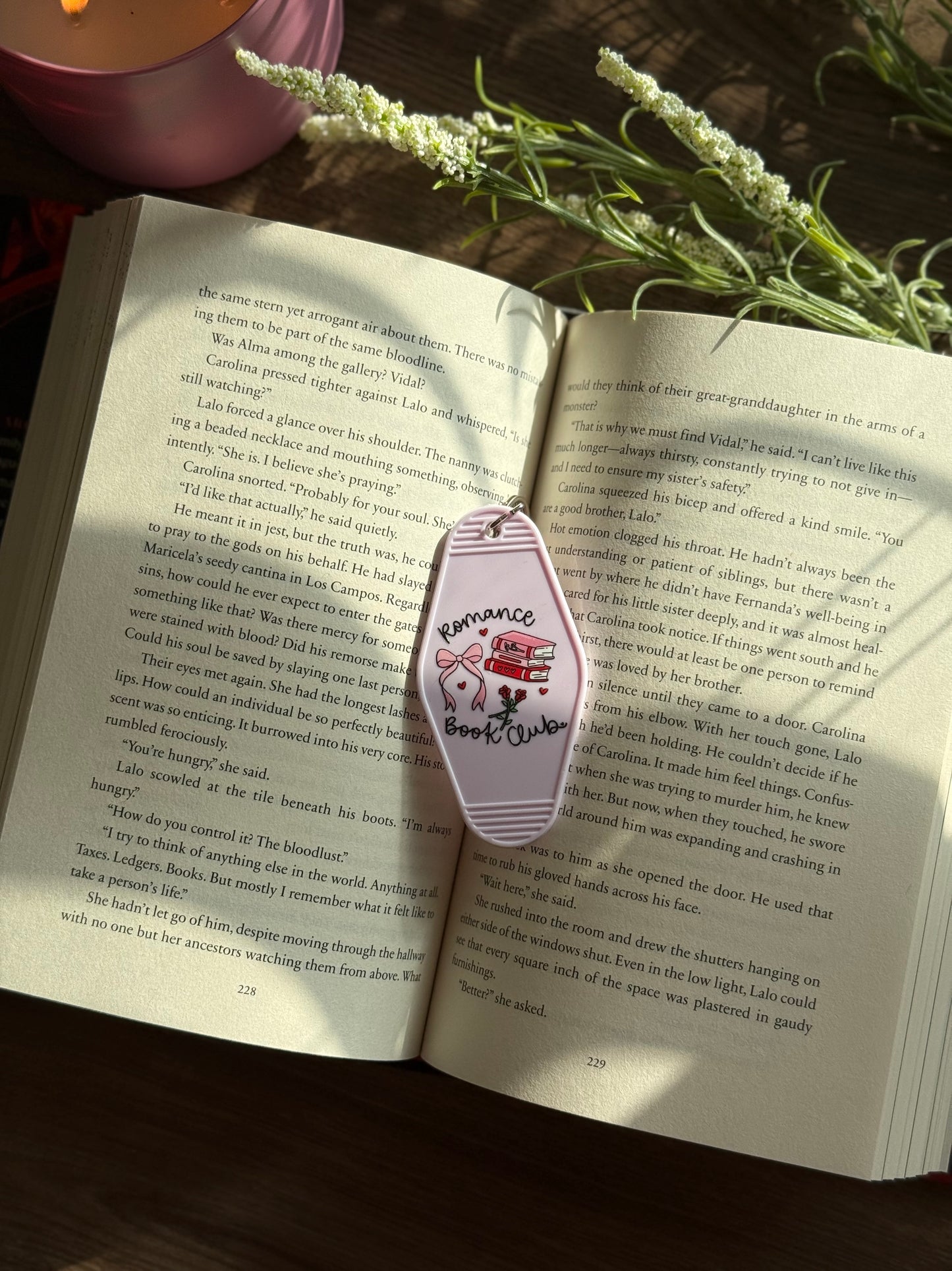 Romance Book Club Keychain