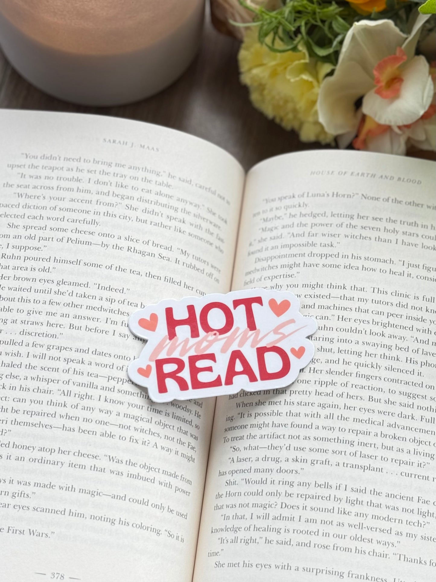 Hot Moms Read Sticker