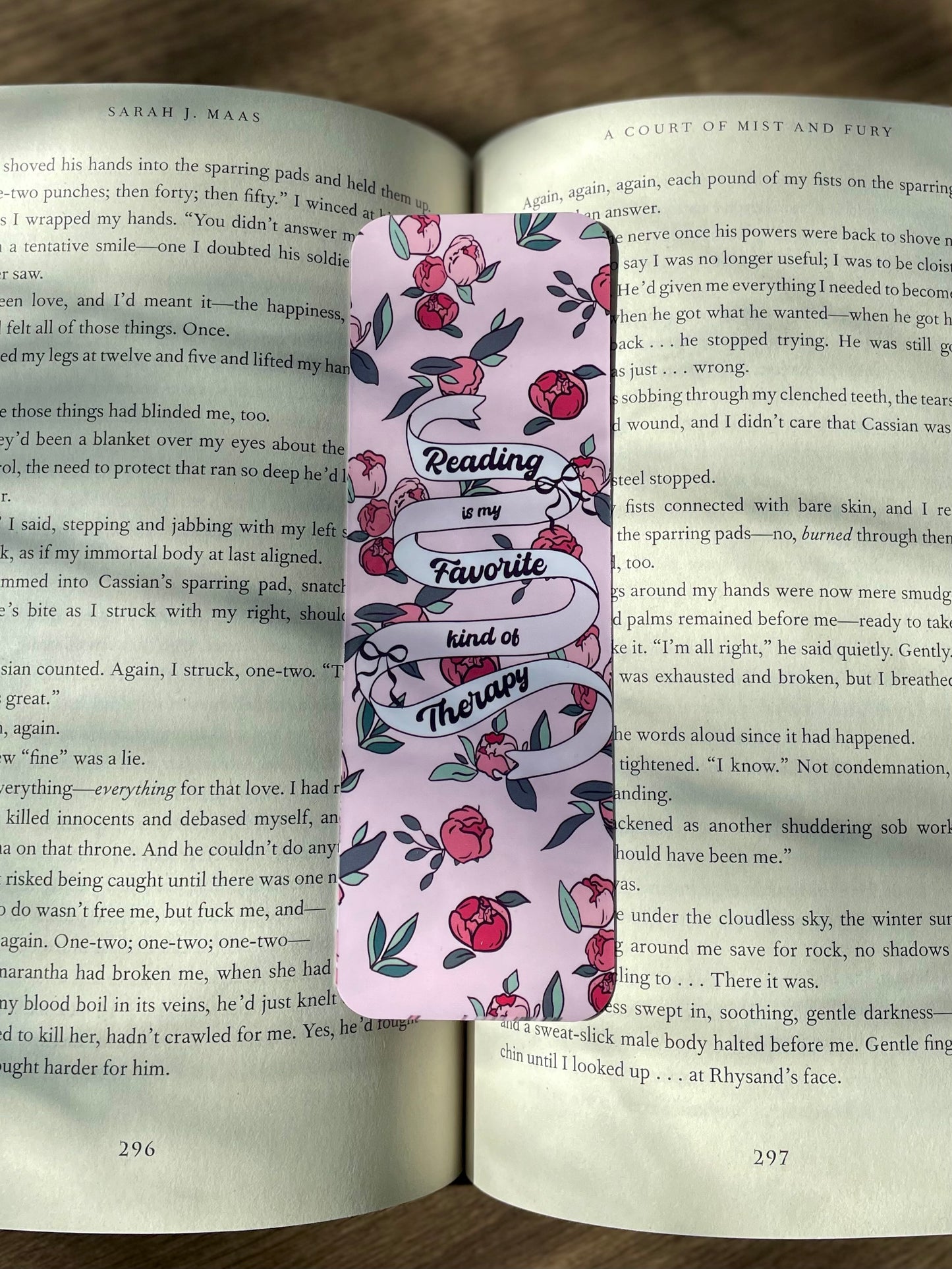 Reading is Therapy Bookmark