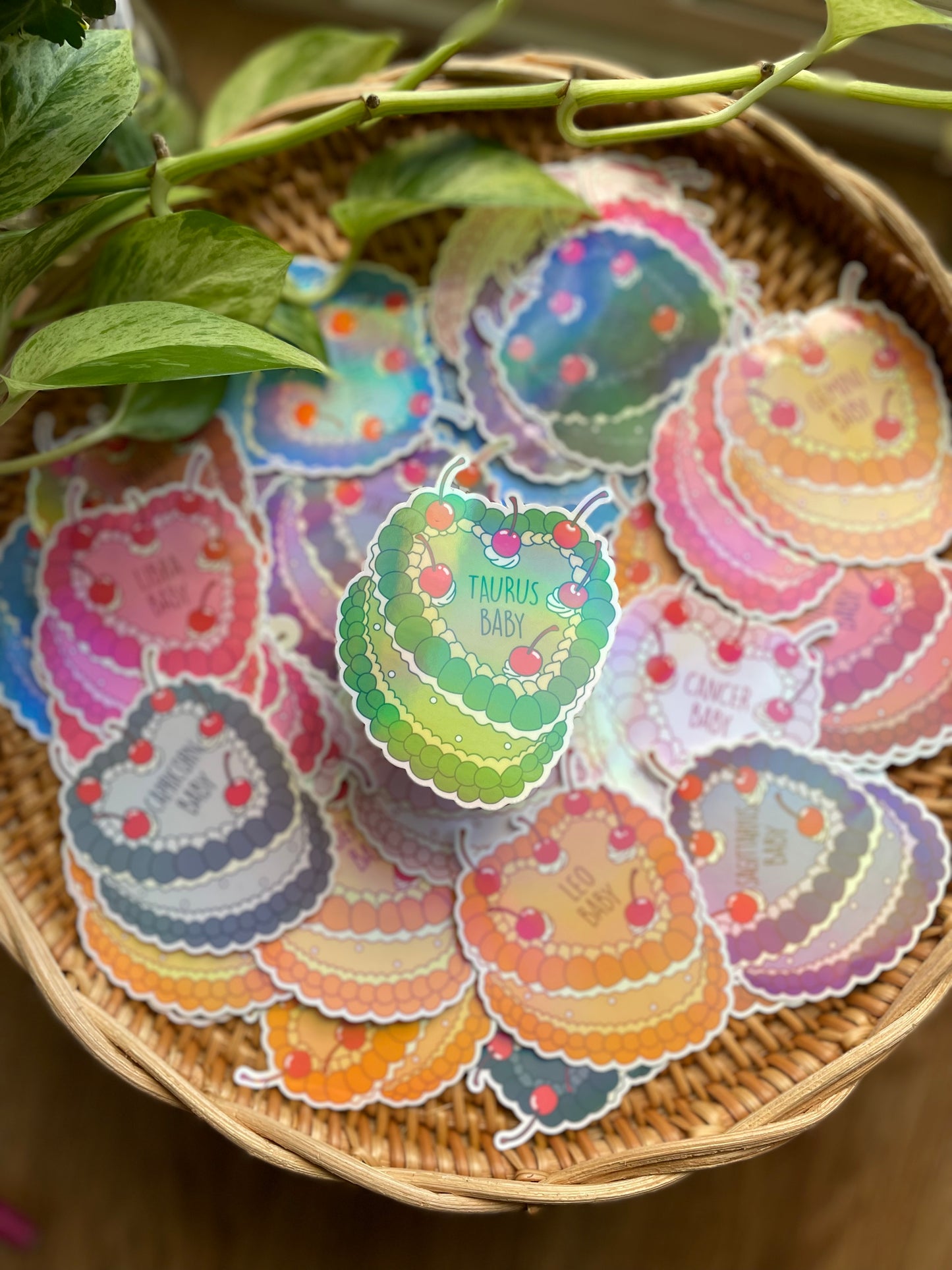 Zodiac Vintage Cake Stickers