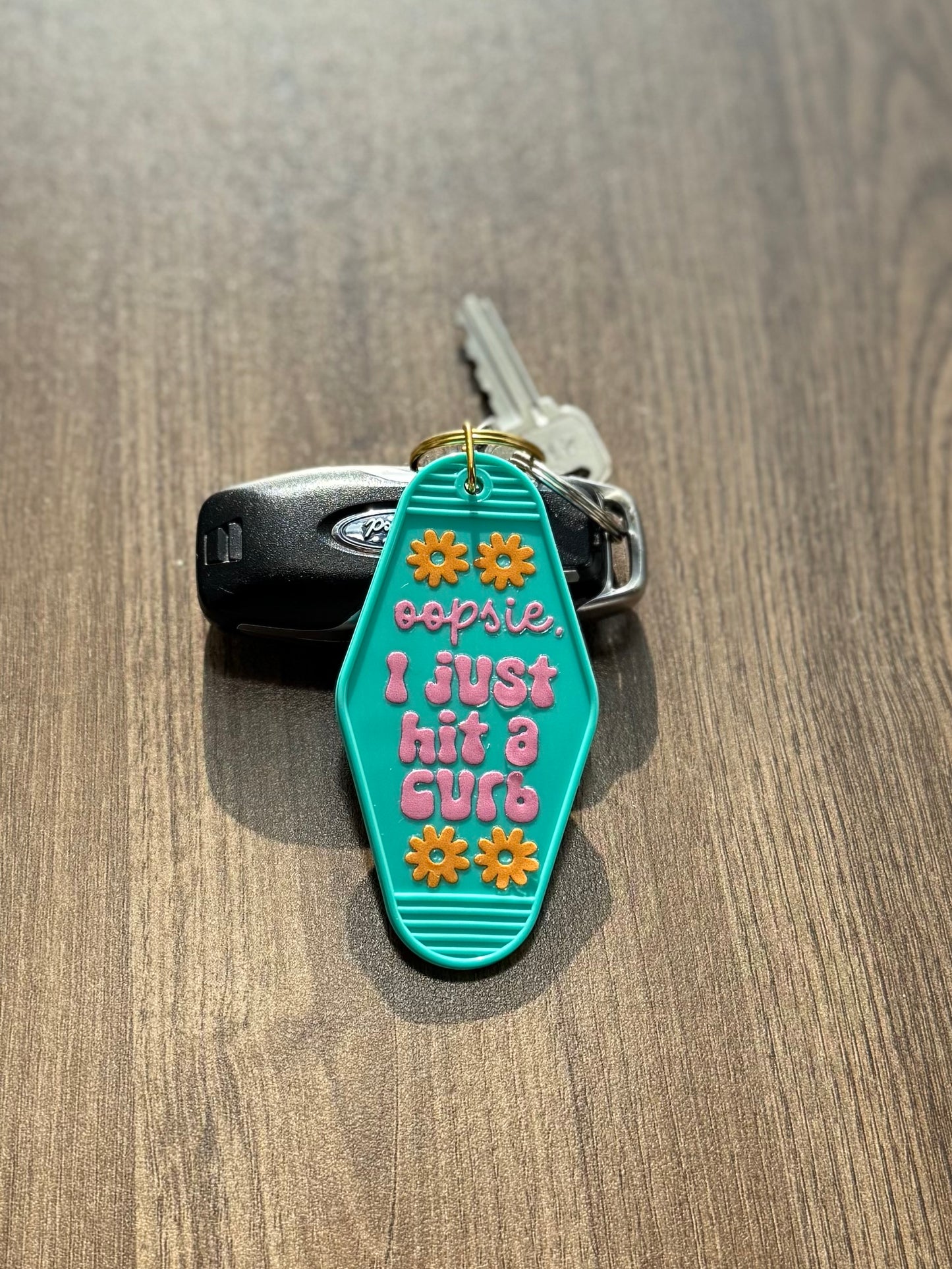 Oopsie I Hit a Curb Keychain
