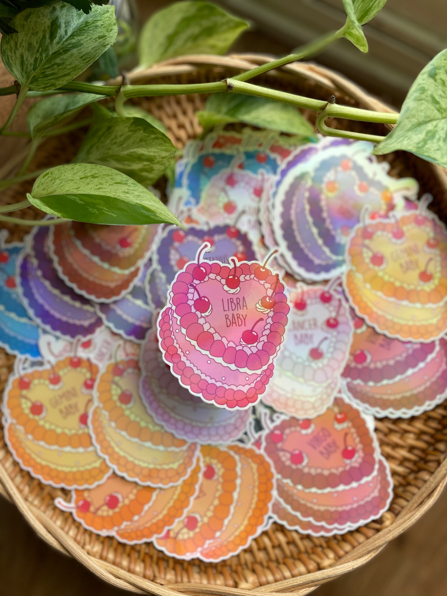 Zodiac Vintage Cake Stickers