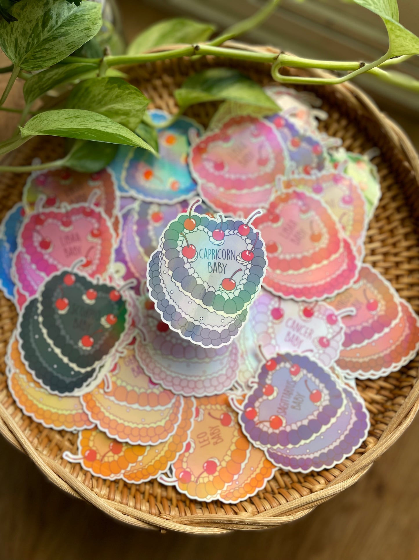 Zodiac Vintage Cake Stickers