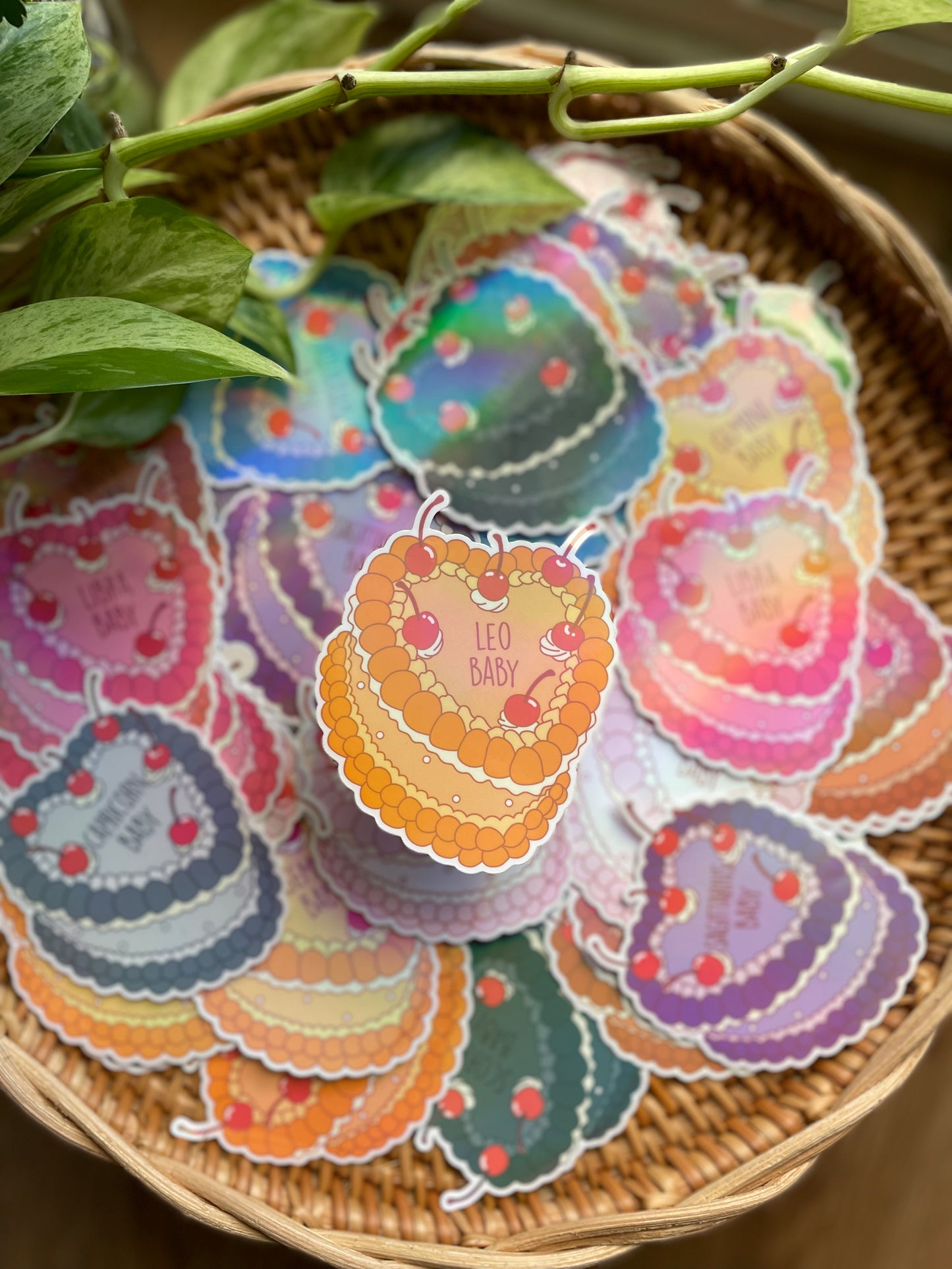 Zodiac Vintage Cake Stickers