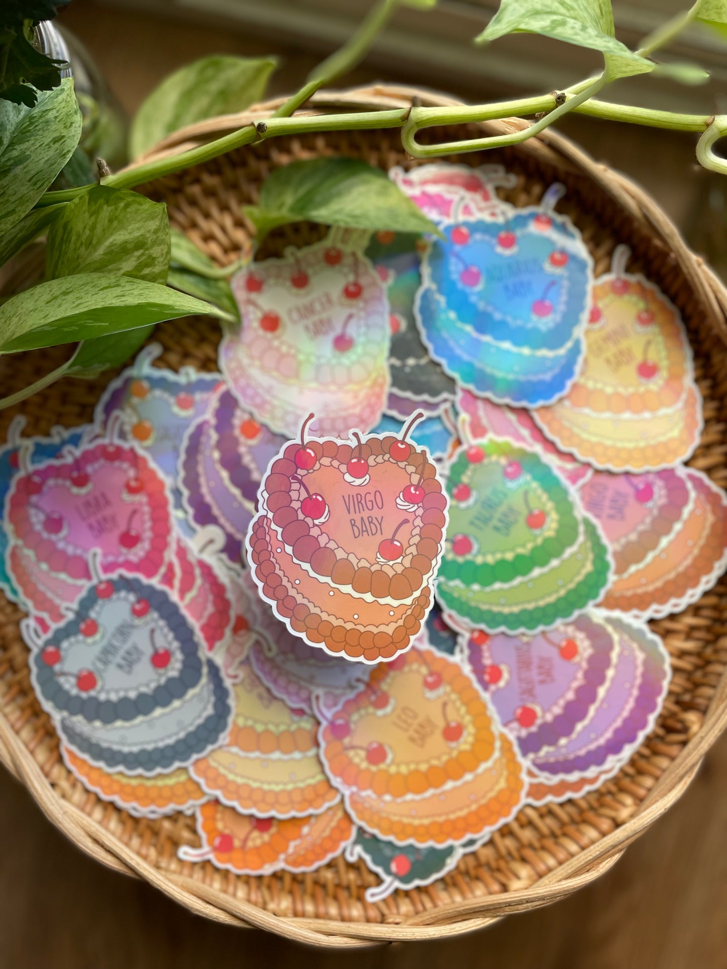 Zodiac Vintage Cake Stickers