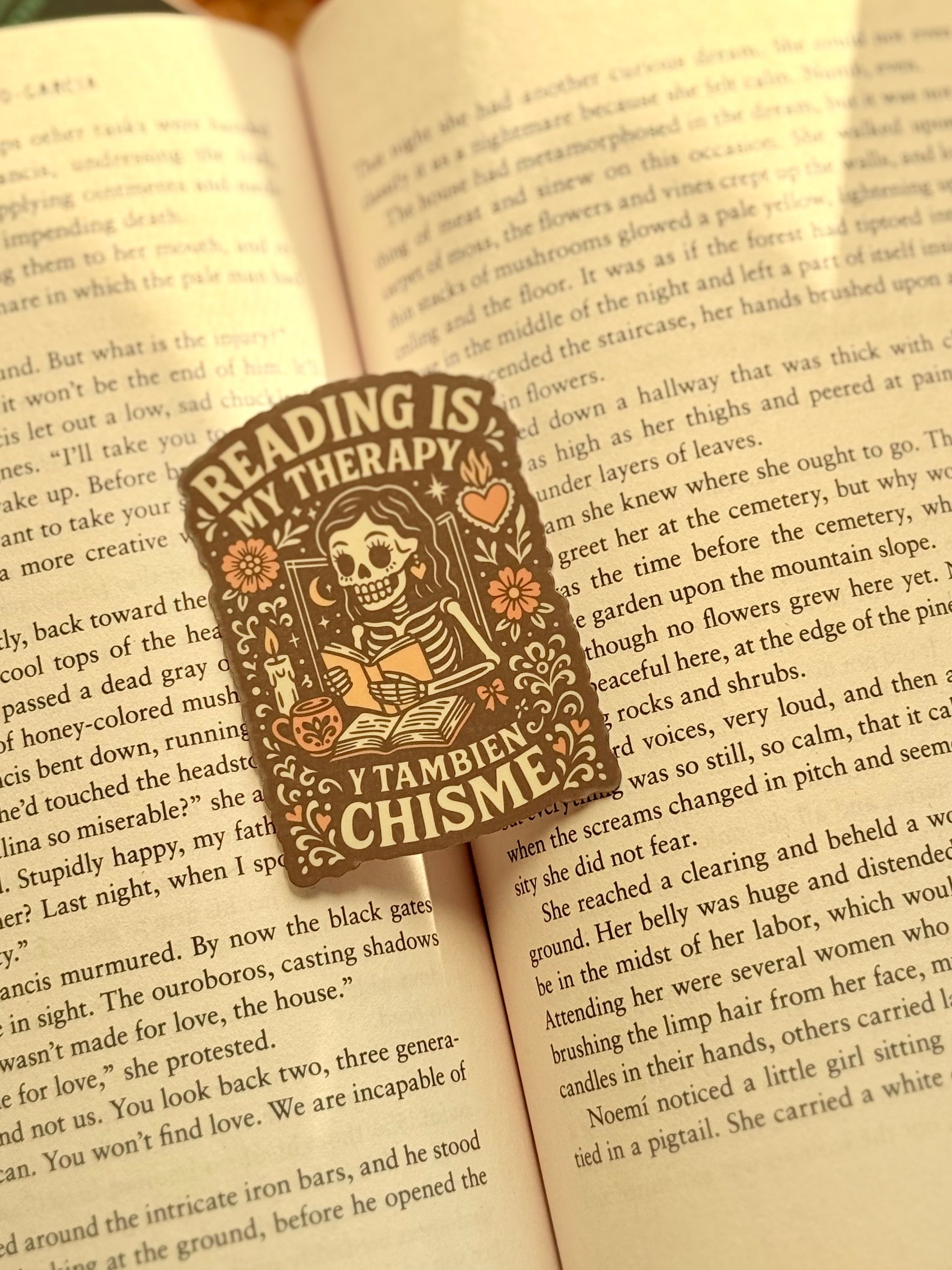 Reading is my Therapy Sticker – Glow Mami Designs