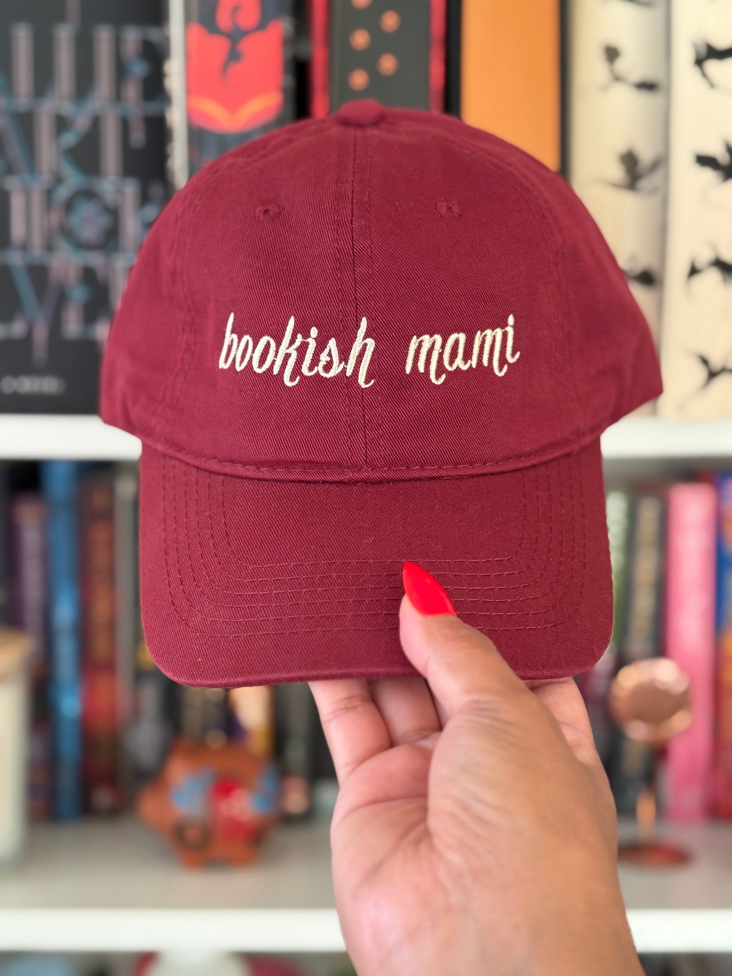 Bookish Mami Embroidered Hat