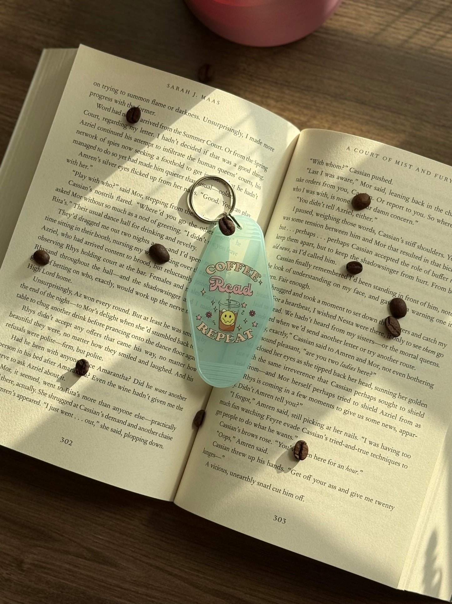 Coffee. Read. Repeat Keychain
