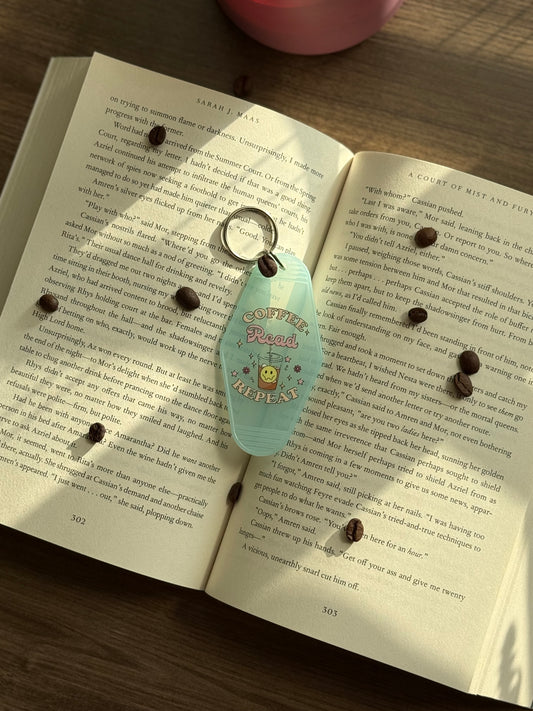 Coffee. Read. Repeat Keychain