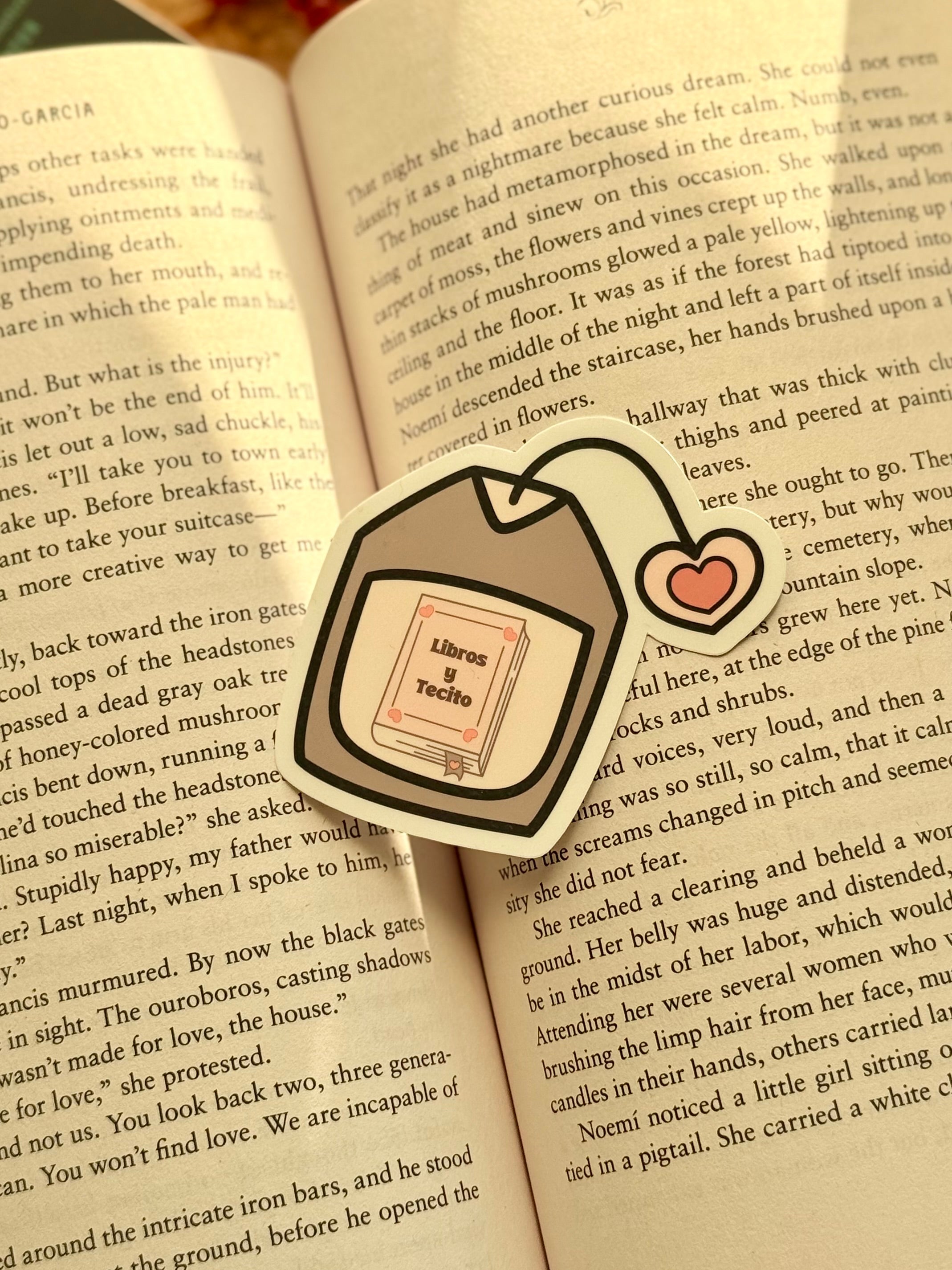 Libros y Tecito Sticker – Glow Mami Designs